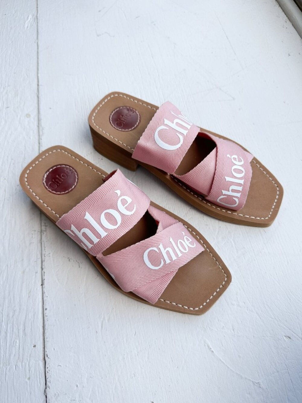 Chloe Woody Pink Slide Sandal - Size 39 EU 9 US